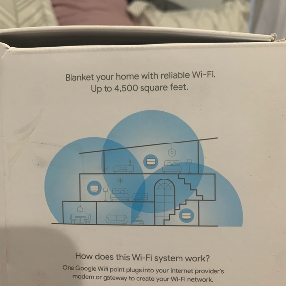 Google WiFi! Plug it in and increase your internet signal up to 4,500 sq feet!! - Picture 4 of 4